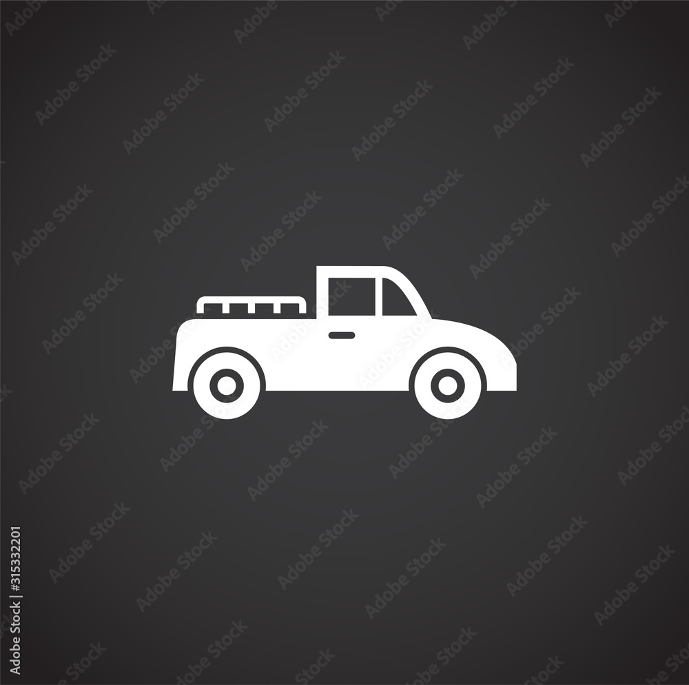 Car icon on background for graphic and web design. Creative illustration concept symbol for web or mobile app