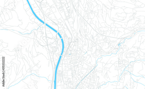 Trento, Italy bright vector map