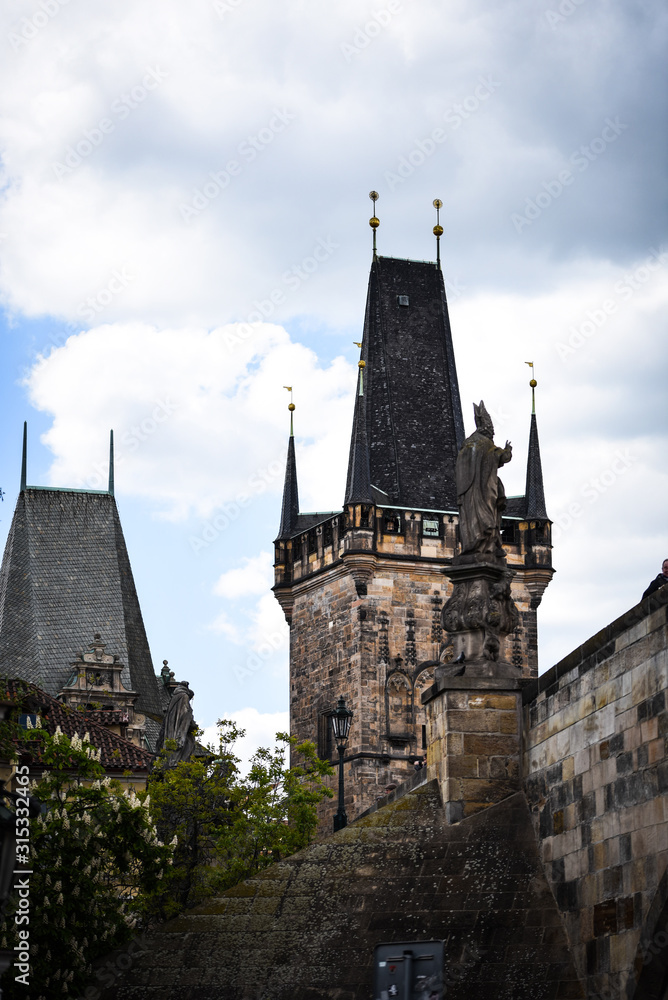 Fototapeta premium panoramic view of Prague city