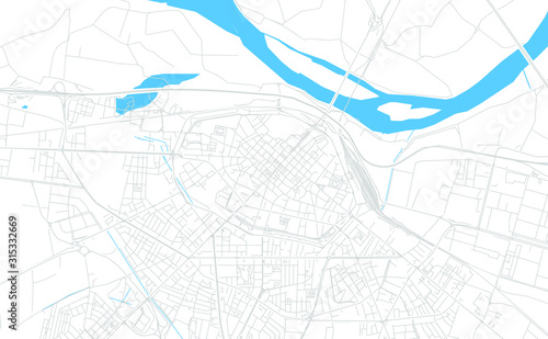 Piacenza, Italy bright vector map
