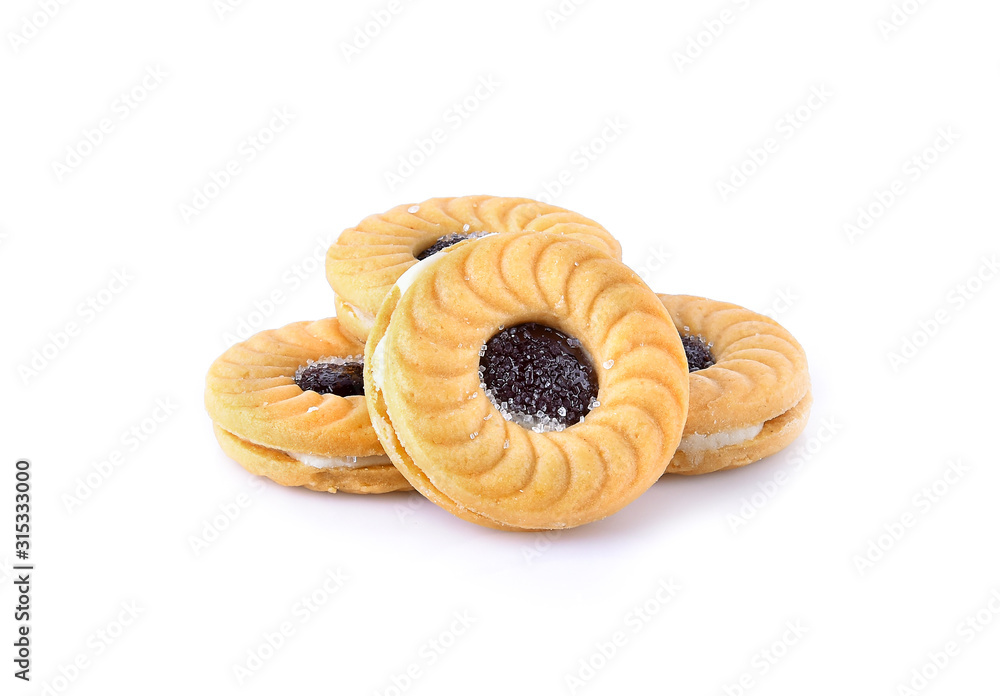 cookie piece on white background cookie piece on white background