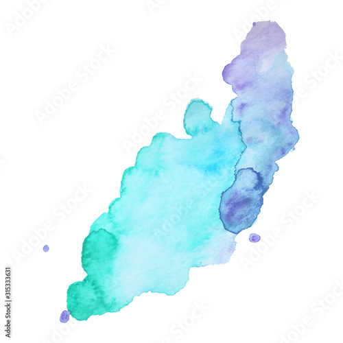 Watercolor brush paint paper texture vector isolated splash on white background for banner, poster, wallpaper.
