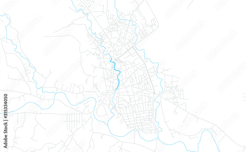 Gjakove / Dakovica, Kosovo bright vector map Gjakove / Dakovica, Kosovo bright vector map