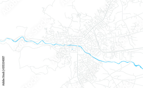 Peje / Pec, Kosovo bright vector map