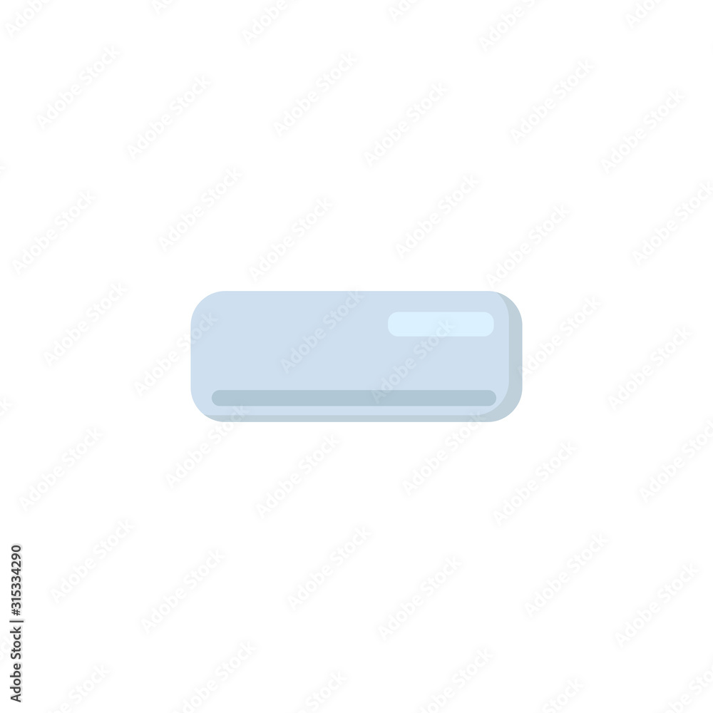 Air conditioner flat icon on white background Air conditioner flat icon on white background
