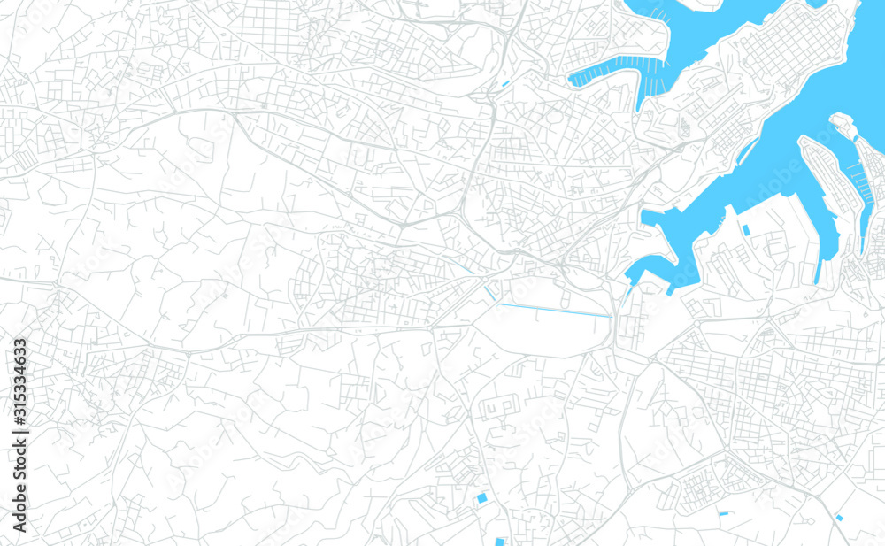 Obraz premium Qormi, Malta bright vector map