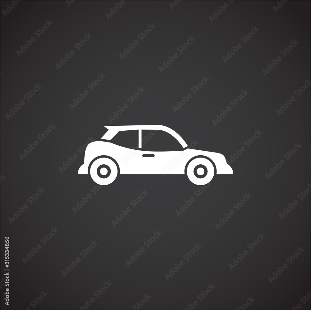 Car icon on background for graphic and web design. Creative illustration concept symbol for web or mobile app