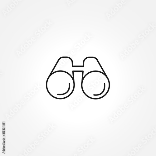 binoculars icon on white background