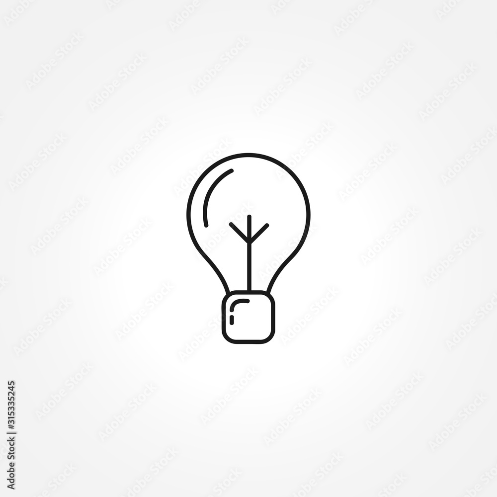 bulb icon on white background bulb icon on white background