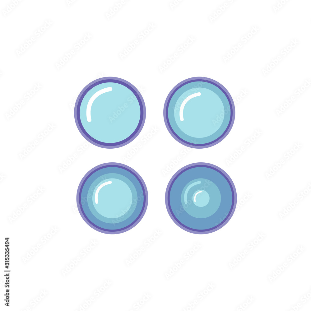 Camera objective flat icon on white background Camera objective flat icon on white background