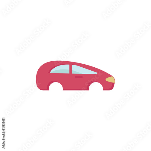 car body flat icon on white background