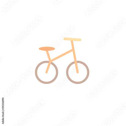 Bicycle flat icon on white background