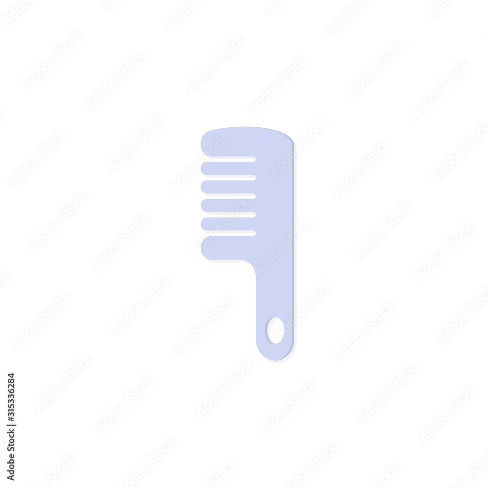 comb flat icon on white background comb flat icon on white background