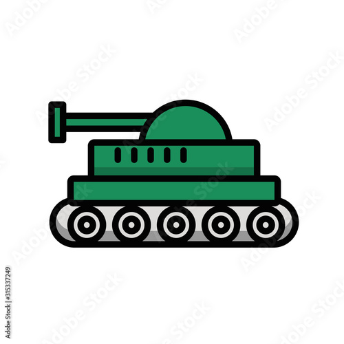 tank military force isolated icon