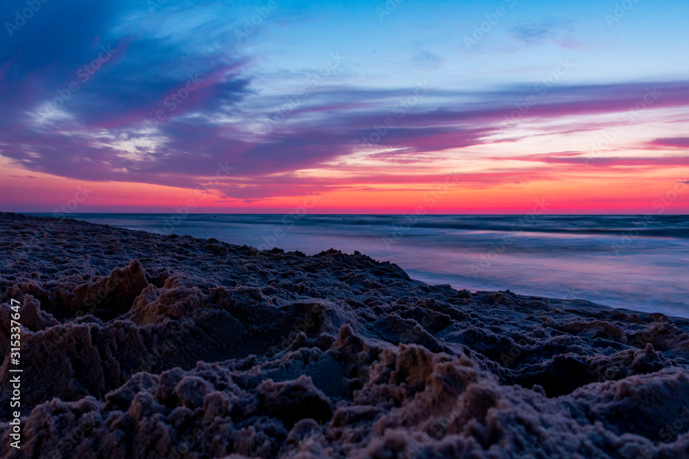 Morze Bałtyckie zachód słońca plaża Stock-Foto | Adobe Stock