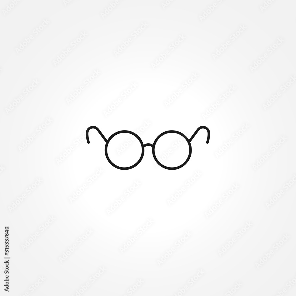 glasses icon on white background glasses icon on white background