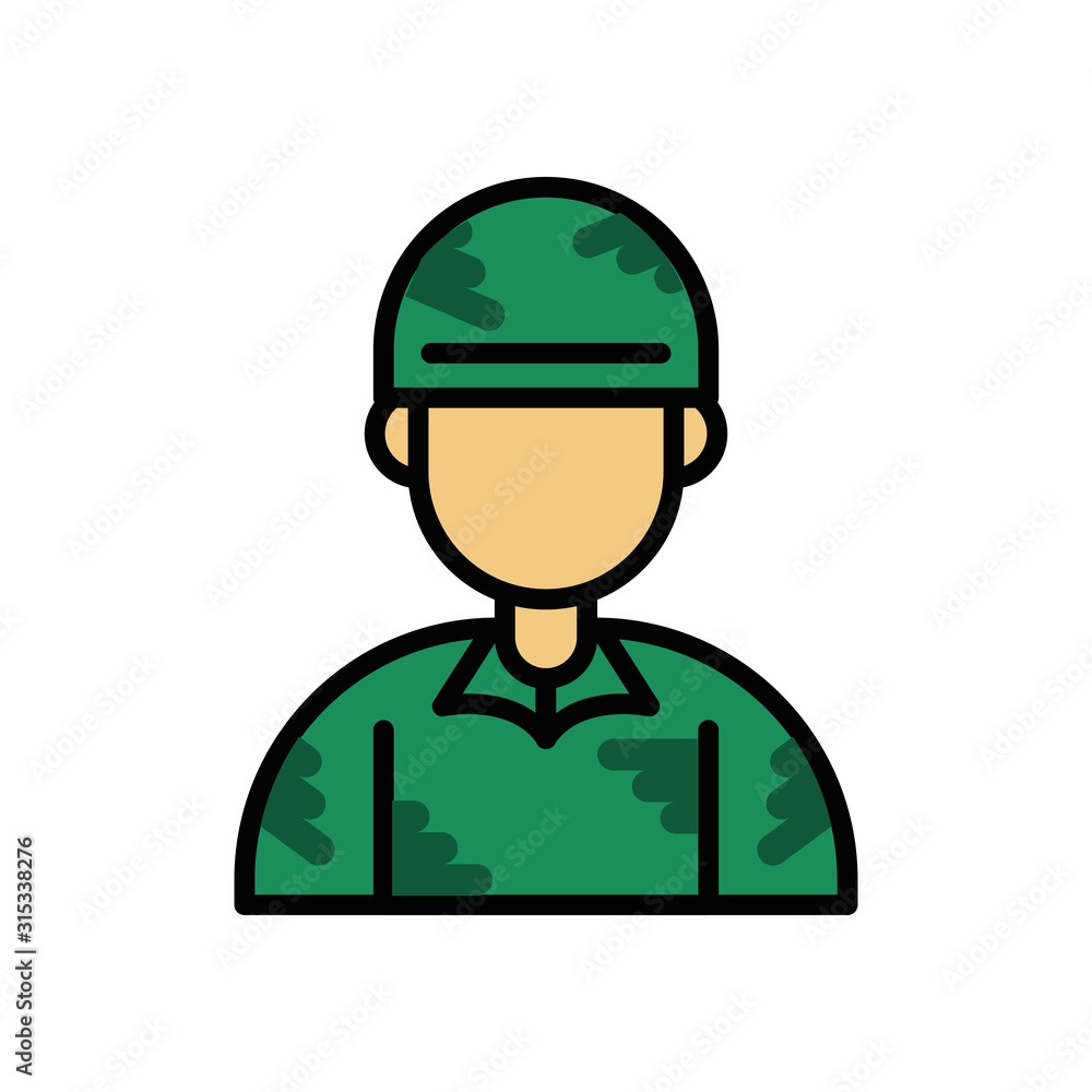soldier military force isolated icon soldier military force isolated icon