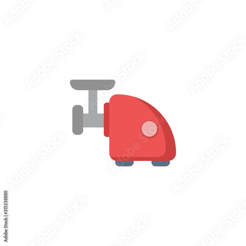 Meat grinder icon. Manual mincer flat icon on white background