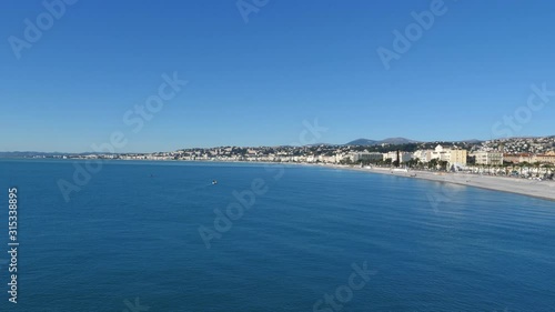 Wallpaper Mural Baie des Anges along Promenade des Anglais in Nice, France. Pan right Torontodigital.ca