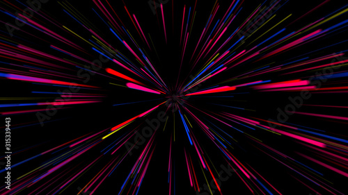 abstract colorful neon light explosion background 