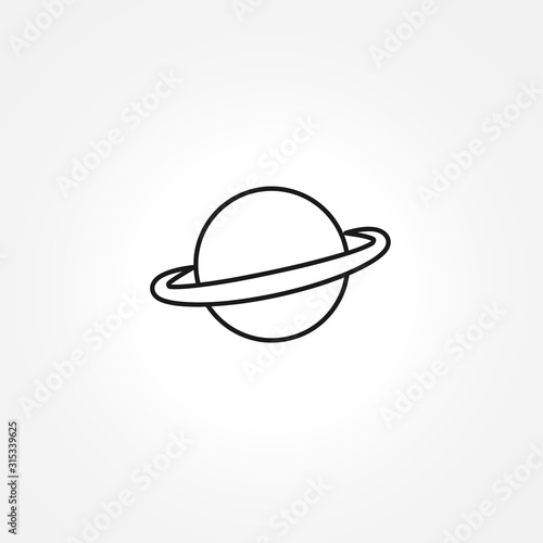 planet icon on white background