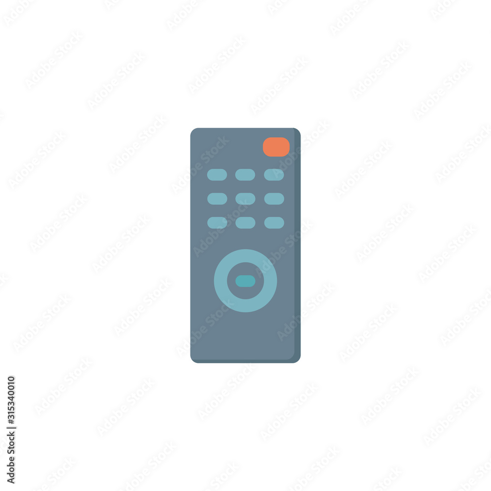 tv control flat icon on white background tv control flat icon on white background