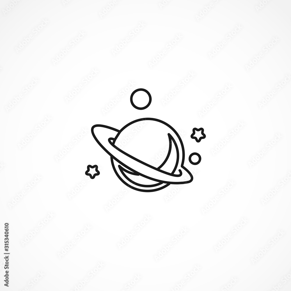 Space junk vector icon on white background Space junk vector icon on white background
