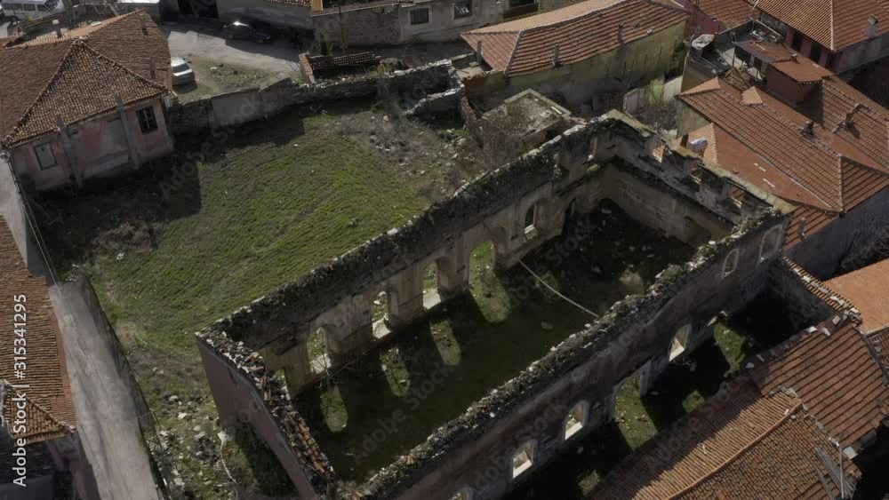 Old Structure and Village Aerial View 3 Old Structure and Village Aerial View 3