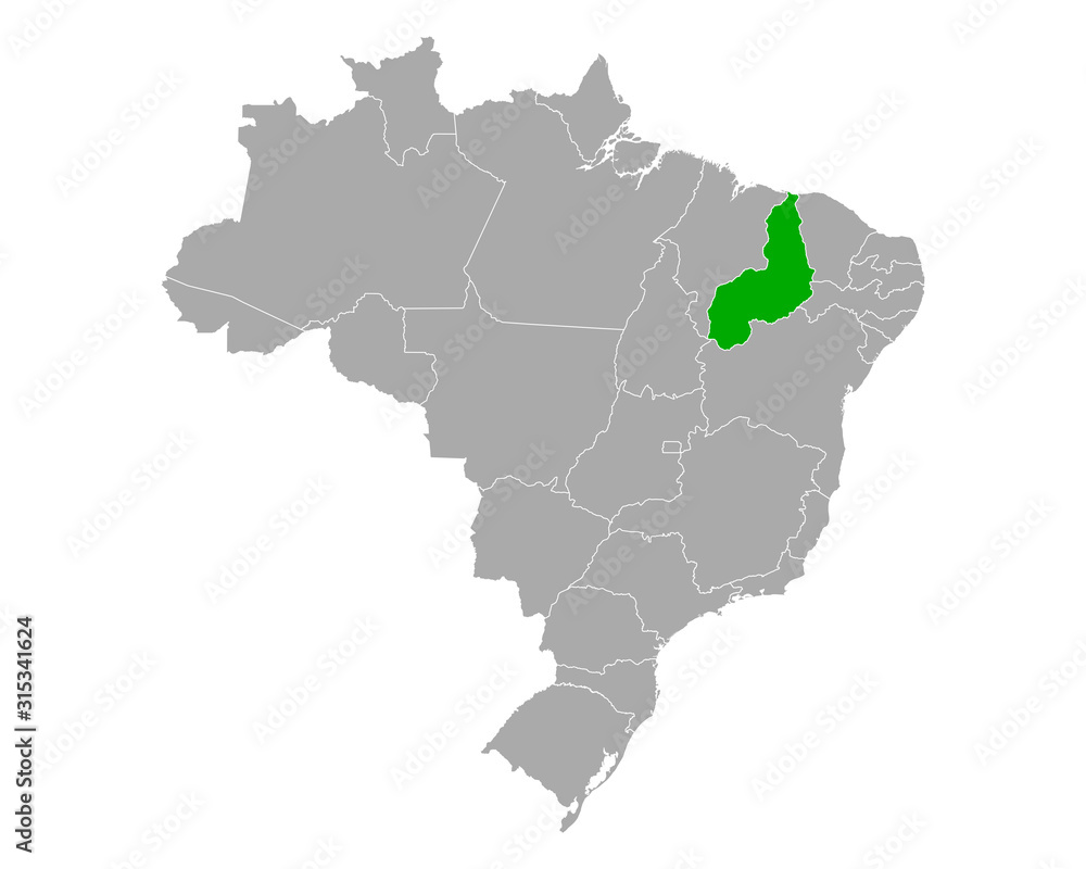 Karte von Piaui in Brasilien