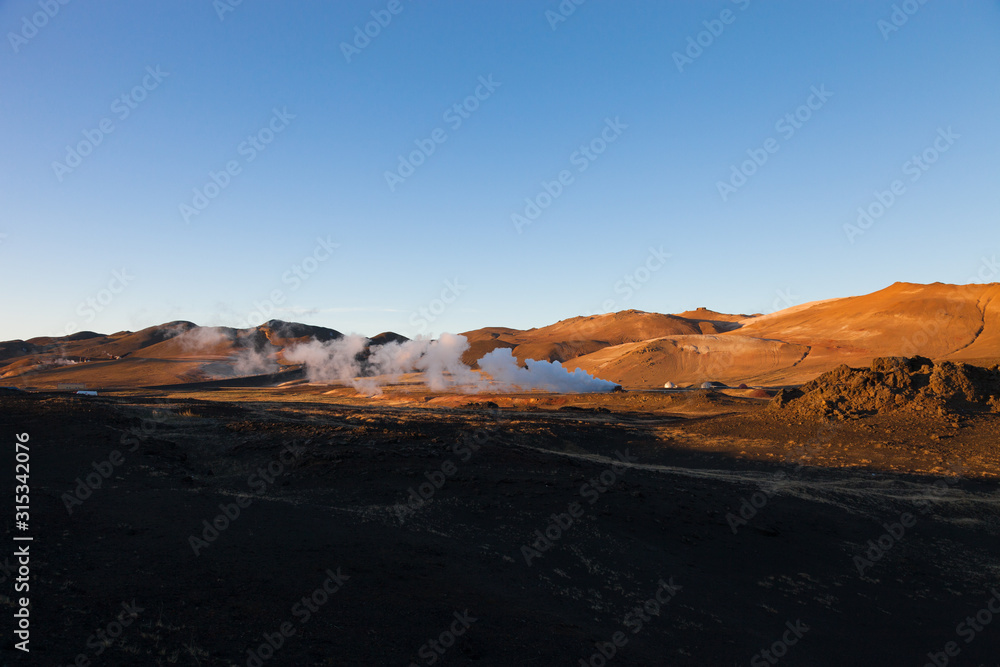 Deserted dramatic landscape of Iceland