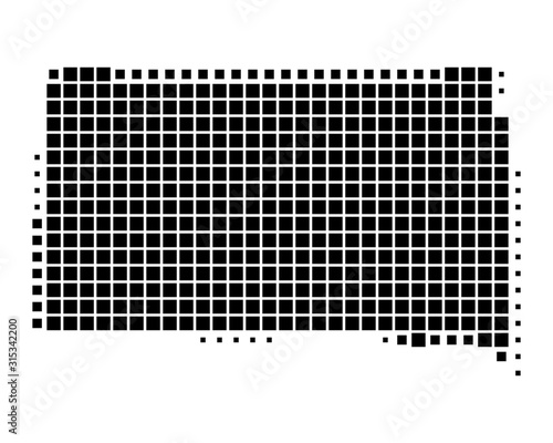 Karte von South Dakota