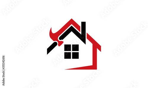 house service renovation logo