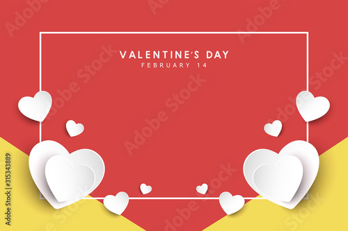happy valentine's day banner design