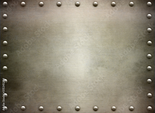 Metal plate texture with rivets