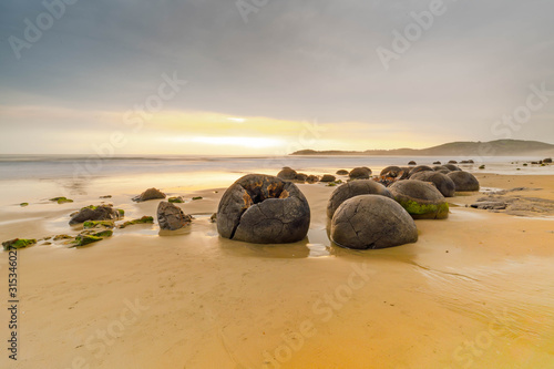 Obraz na płótnie Moeraki Boulders, New Zealand