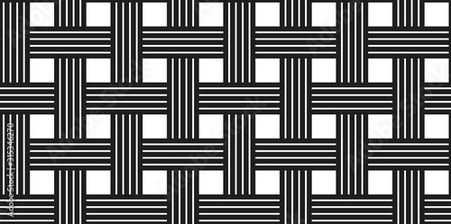 Weave seamless pattern, vector linear background with woven texture, textile knitted repeat tiling wallpaper, perfect simplistic minimal design.