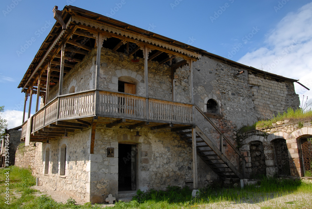 Traditional armenian (karabakh) house. Tsaghkashat village, Mountainous Karabakh.