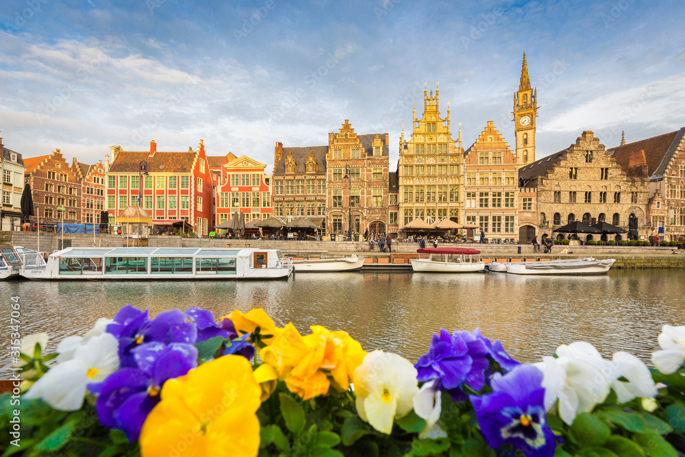 Historic city of Ghent, Flanders, Belgium