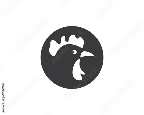 chicken logo vector illustration template