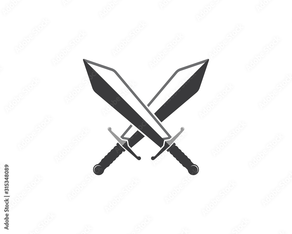 sword logo icon vector illustration design sword logo icon vector illustration design