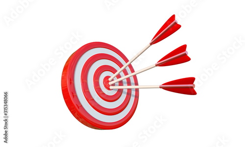 Target with arrow.3d rendering