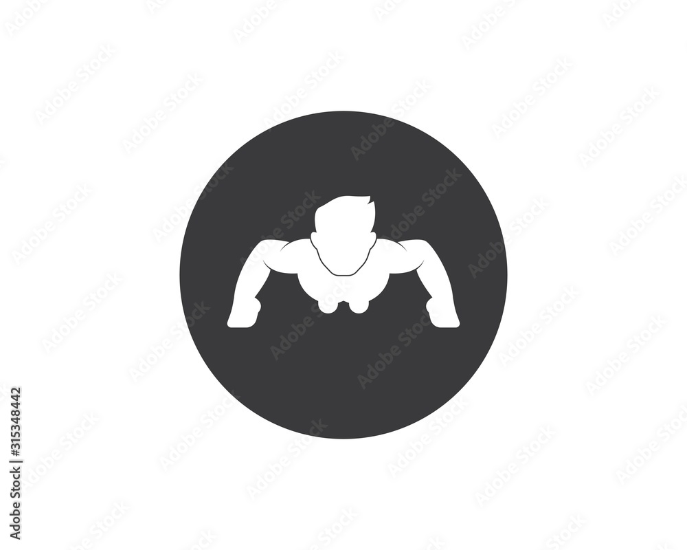 push up icon logo vector illustration design push up icon logo vector illustration design
