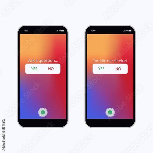 Poll ask question. Interface in popular social media. Icons stories social network. Mockup stories, polls, in social media.