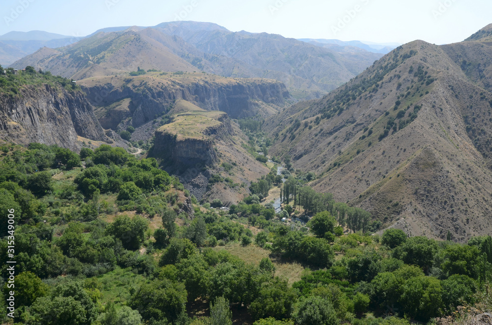 Azat River Gorge. View from Garni Temple. Kotayk Region, Armenia.