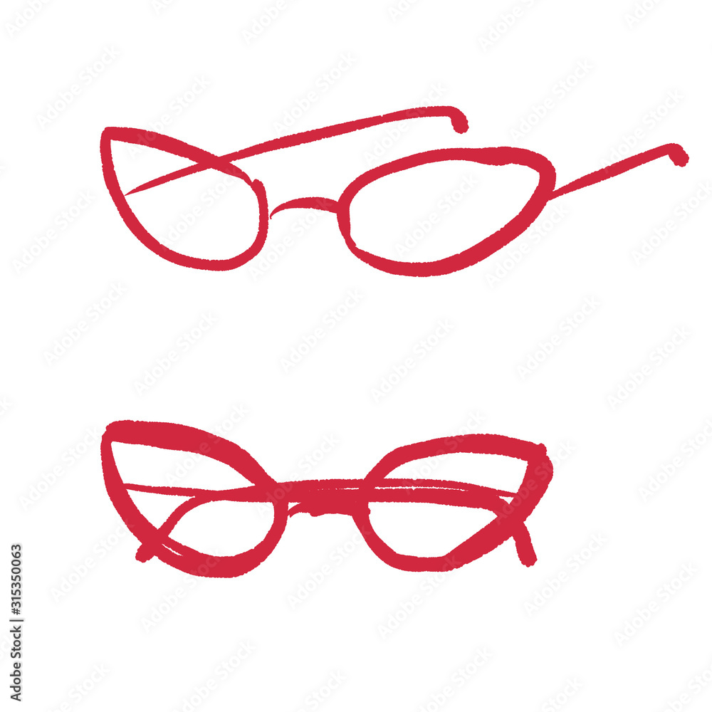 Fototapeta premium フォックス キャツアイ メガネ