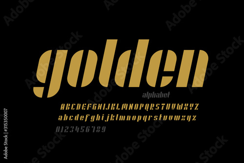 Modern minimal style font design, italic uppercase and lowercase alphabet letters and numbers