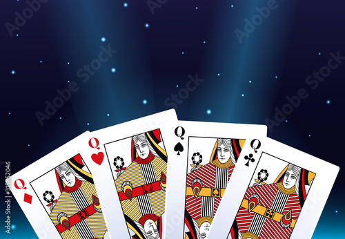 poker queen cards betting game gambling casino