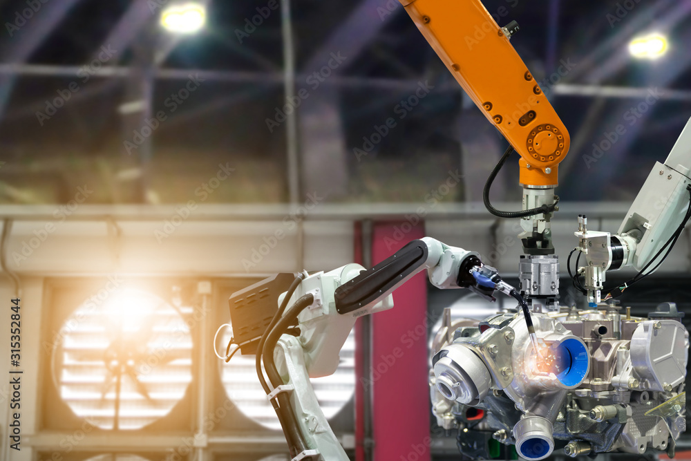 Technology for producing parts with a mechanical robot arm
