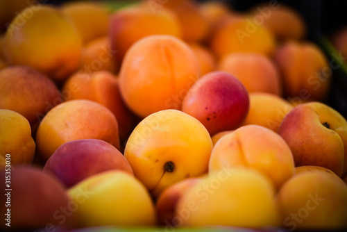 fresh apricots close up view