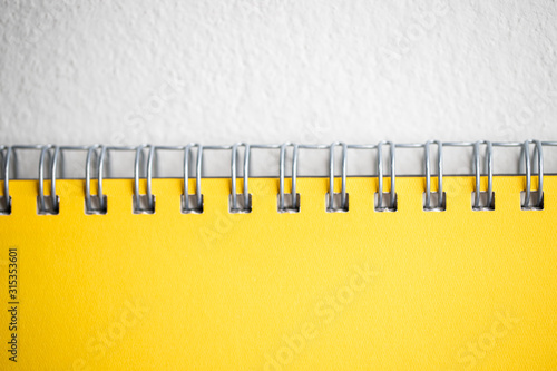 Two tone Yellow and white paper with paper loop